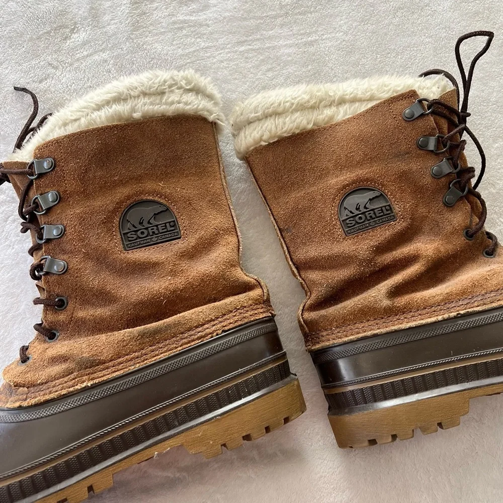 SOREL Vintage Kaufman Steel Shank Winter Snow Boots Size 9 Men